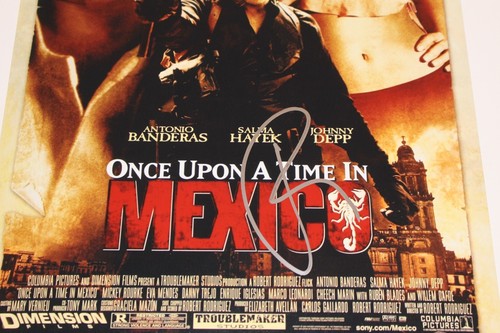 ROBERT RODRIGUEZ SIGNED 'ONCE UPON A TIME IN MEXICO' 12x18 MOVIE POSTER BECKETT - Picture 3 of 3