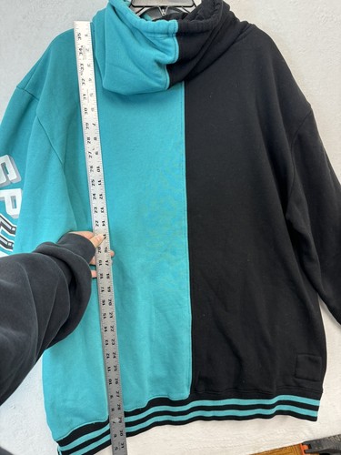 Men's San Antonio Spurs Mitchell & Ness Black/Teal Split Hoodie Size XL-Tall - Bild 5 von 6
