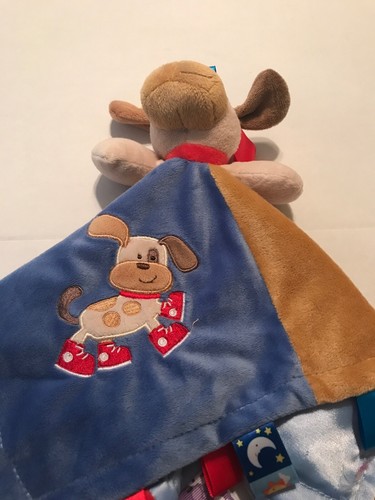 Taggies Mary Meyer Puppy Dog Baby Security Blanket Lovey Clean Boy Nursery - Picture 5 of 8