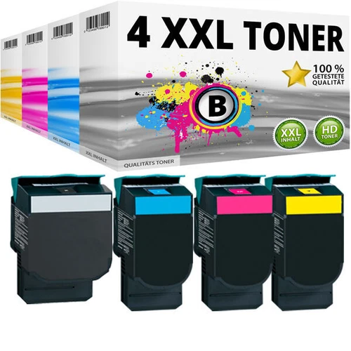 4 XL TONER für LEXMARK CS317DN CS417DN CS517DE CX317DN CX417DE CX517DN