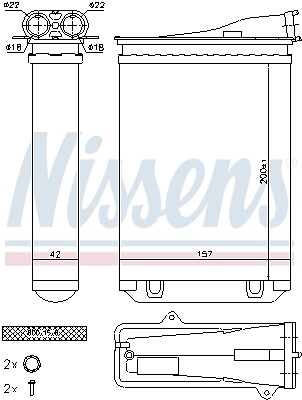 WÄRMETAUSCHER,INNENRAUMHEIZUNG NISSENS 72954 FÜR CITROËN,PEUGEOT - Bild 7 von 8