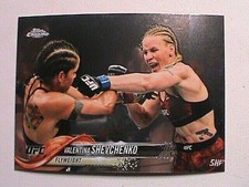VERY RARE! 2018 TOPPS CHROME UFC CHAMPS VALENTINA ( THE BULLET ) SHEVCHENKO !!