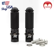 2Pcs CNC Folding Foot Pegs Footpeg Rear Set Rest Racing Universal Motorcycle US
