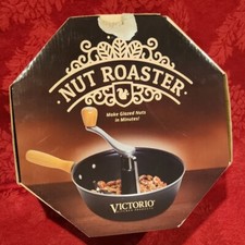 Victorio Glazed NUT ROASTER VKP1215 Anodized Aluminum Recipes Instructions NEW 