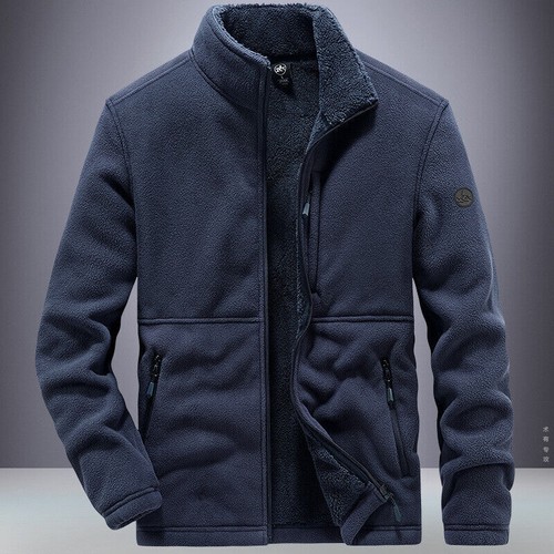 Neu Herren Fleece Outdoor dick warm Winter Wandern Skifahren Camping Jacke Mantel - Bild 7 von 9