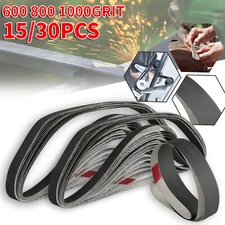 30/15x 1x30" Sanding Belt Grinding Polishing Sander Sandpaper 600 800 1000 Grit