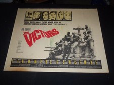 1963 THE VICTORS 1/2 SHEET MOVIE POSTER - VINCENT EDWARDS, ALBERT FINNEY - P 435