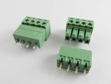 50pcs 4 Pin/Way Pitch 3.81mm Screw Terminal Block Connector Green Pluggable Type