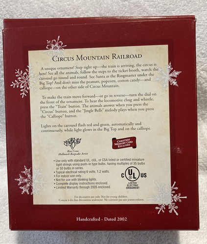 Hallmark 2002 Circus Mountain Railroad Andenken Ornament - Bild 2 von 9