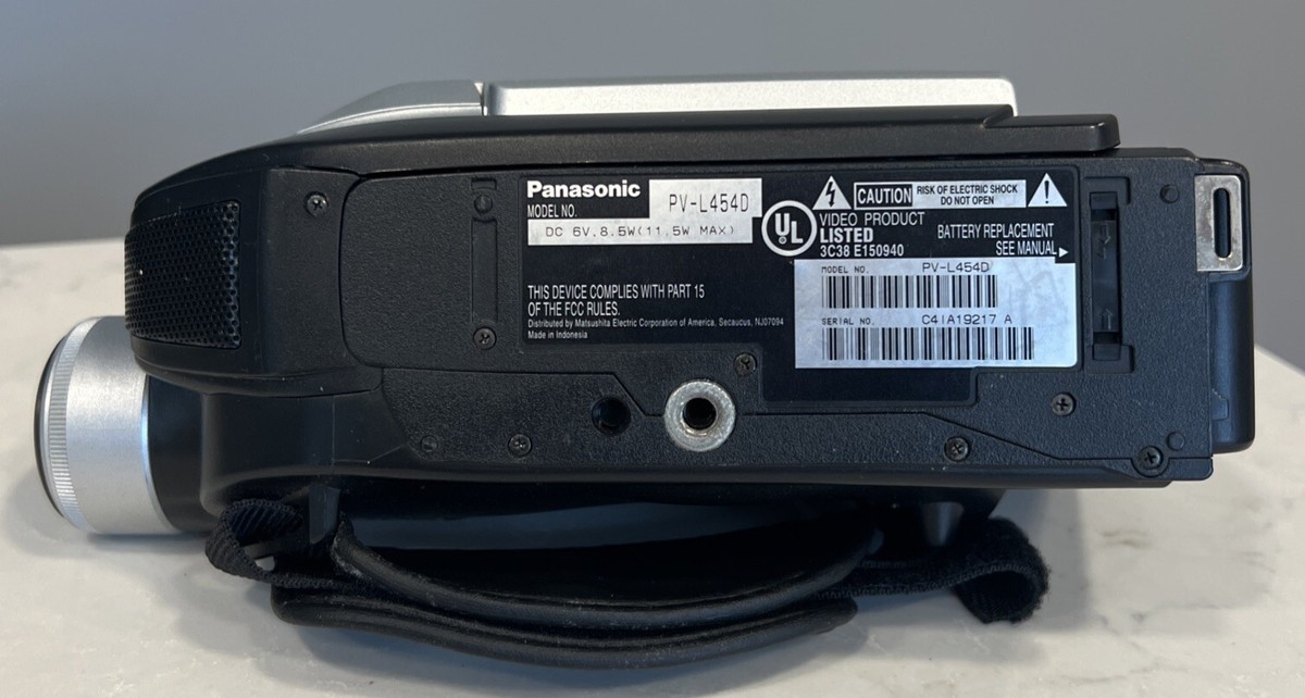 Panasonic PalmCorder PV-L454D VHS-C Video Camera Camcorder - Parts