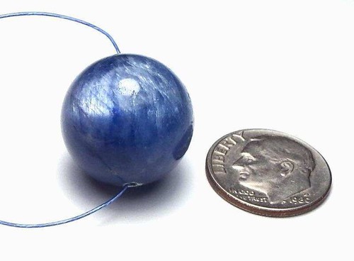 BLUE KYANITE 18mm Round Focal Bead XL NATURAL - Imagen 2 de 2