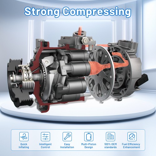 A/C AC Compressor For 2009-2016 Mitsubishi Outlander Lancer 2.0L 2.4L CO 29091C - Picture 8 of 10