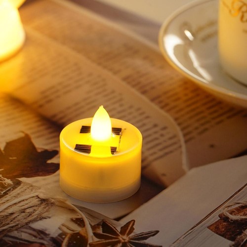 Solar LED Candle Light Flameless Tea Light Waterproof Outdoor Party Decor E3P6 - Picture 12 of 17
