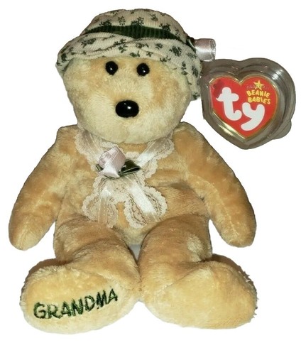 Ty Beanie Baby NANA Großmutter Bär Internet Excl. NEU MWMTs Plüschtier Stofftier - Bild 7 von 8