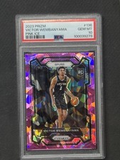 Victor Wembanyama 2023-24 Panini Prizm Pink Ice Rookie PSA 10 Spurs RC #136