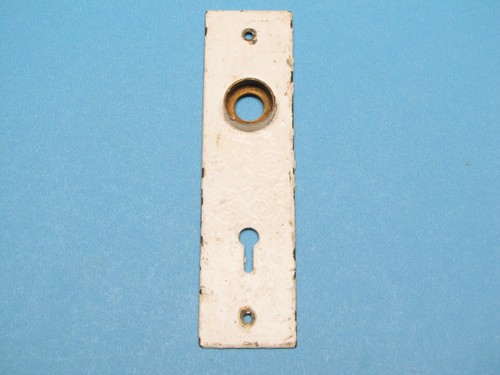 Antique Victorian Cast Iron Brass Knob Flange Door Backplate Eastlake Back Plate - Picture 1 of 4