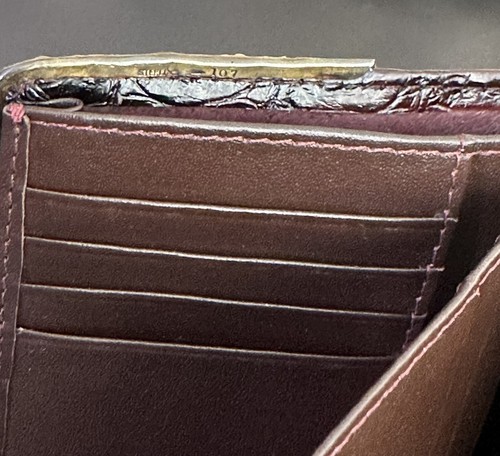crocodile wallet, Victorian Era Sterling Silver - Picture 9 of 12