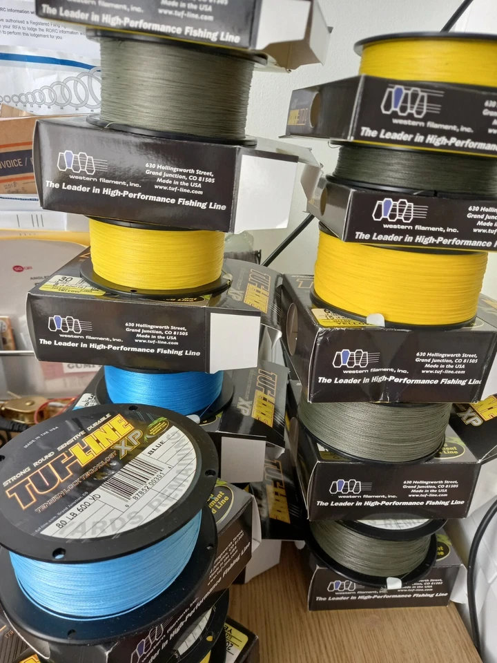 Línea de pesca trenzada multifilamento bloqueo de tensión Tuf Line XP 600yds 1 paquete elige Foto 4 de 4