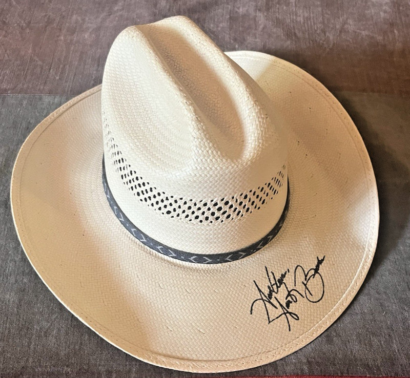 Rare Hand Signed "God Bless Garth Brooks" Autographed Express Riders Cowboy Hat