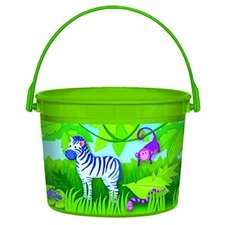 Wild Kingdom Jungle Safari Animals Kids Birthday Party Favor Plastic Bucket