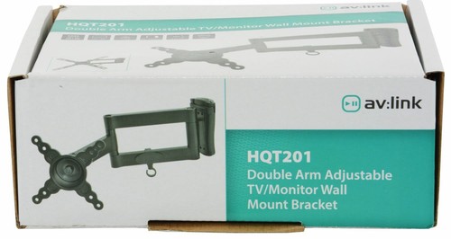 AV:Link Compact Full Motion Double Arm TV/Monitor Wall Bracket 13" to 40 - Picture 5 of 8