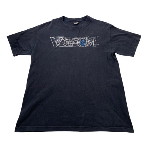 Vintage Volcom Men's Large T Shirt Y2K Logo Black - image 1