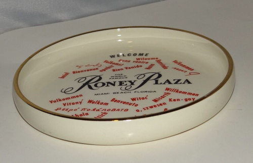 Cenicero Roney Plaza Miami Beach Florida Vintage Oro 22kt LOUIS BAIDA - Imagen 4 de 7
