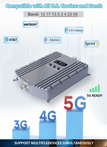 Cell Phone Booster for Home & Office,Up to 5500Sq Ft,Cell Phone Signal Booste... - Photo 5 sur 6