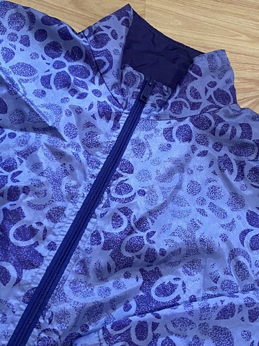 VINTAGE REEBOK WOMENS FLOWER FLORAL ALL OVER PRINT VENTED WINDBREAKER JACKET SM - Picture 3 of 6