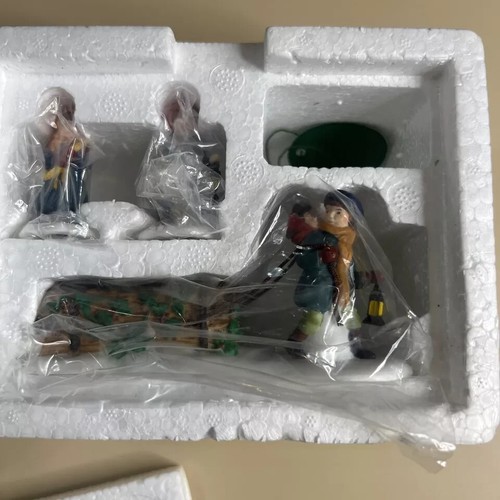 Department 56 Dickens' Heritage Village Bringing Home The Yule Log 5558-1 - Picture 3 of 6