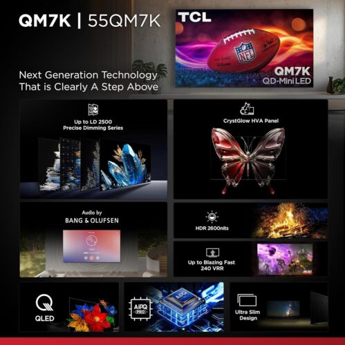 TCL 75’’ QM7K Series QD-Mini LED QLED 4K UHD Smart TV with Google TV - Picture 9 of 21