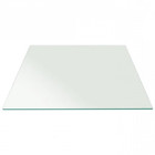 Pro Safe Glass 15" x 15" Square Tempered Glass Table Top 3/8" Thick Flat Edges