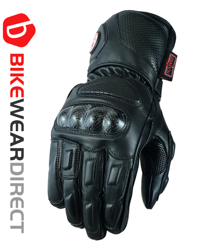 Motorcycling Motorbike Gloves Leather Biker CE Carbon Fiber Armour With Vents - 第 9/28 張圖片