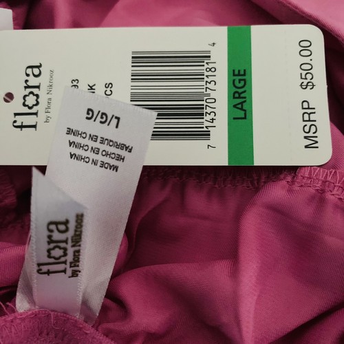 Flora by Flora Nikrooz Pink 2 Piece Pajama Set Size Large T90993 - Picture 9 of 10