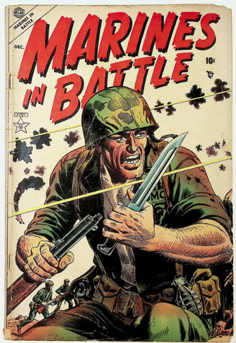 Marines in Battle #3 1954 Russ Heath Cover Marvel Krieg Goldenes Zeitalter Vorcode Romita