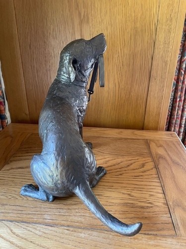 Quality heavy large ltd edition solid foundry cast bronze dog sculpture MSimpson - Picture 8 of 11