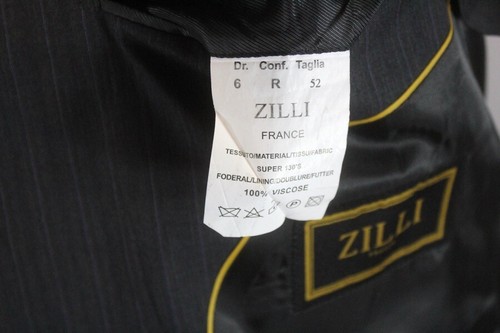charcoal lavender stripe Zilli France blazer jacket sport suit coat 52 42 R - Picture 9 of 10