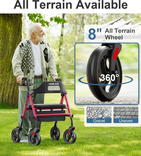 Lightweight Foldable Walker for Seniors - Enhanced Comfort & Stability, 350 lb - Picture 7 of 9