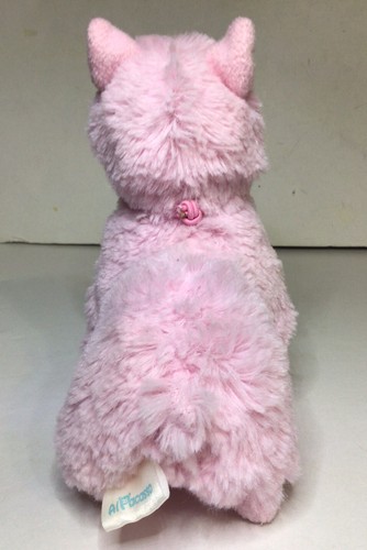 Amuse AlPacasso Llama Alpaca Peluche Relleno Rosa con Lunares Corbata 6 3/4 In - Imagen 3 de 12