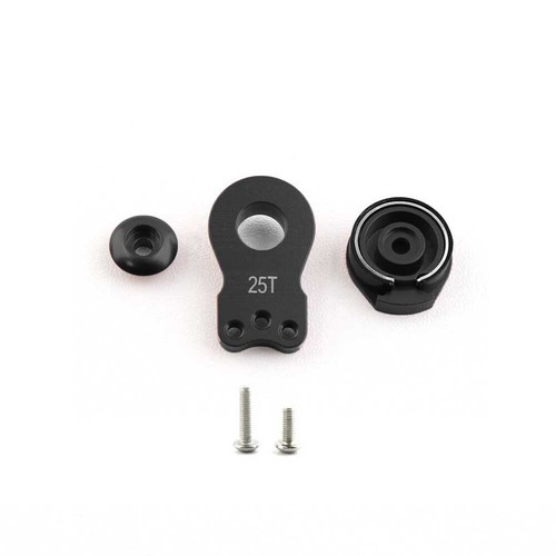 2 Set 25T Alluminio Servo Saver Aggiornamento Ricambi Braccio Sterzo per 1/10 RC Auto Camion - Foto 4 di 7