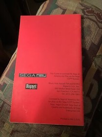 Blackhole Sega CD - Manual / Booklet Only