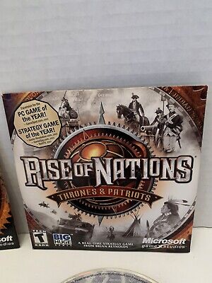 LOT OF 2: Rise of Nations & Rise of Nations Thrones & Patriots PC Games  W/Key