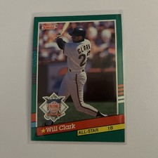 1991 Donruss - 3 Red Stripes on Right Border #441 Will Clark