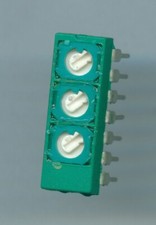 Weston triple 10K D.I.P Trim Potentiometer
