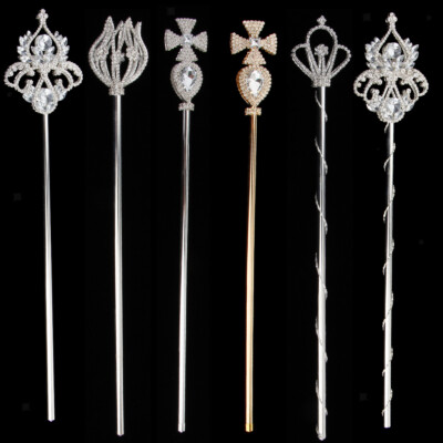 Fairy Princess Queen Cross Tulip Crystal Flower Wand Magic Scepter Fancy Dress