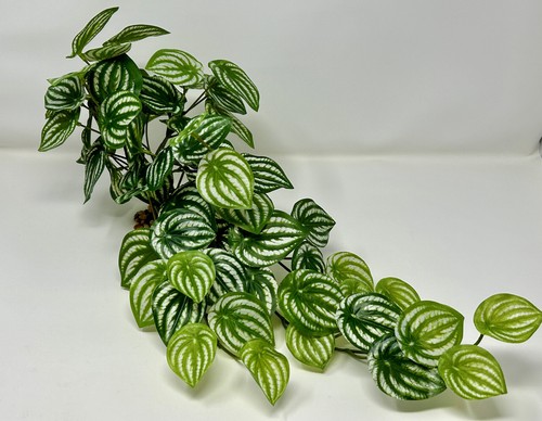 XL 18" long WATERMELON Trailing vine silk Aquarium Plant, Stone Base - Picture 3 of 7