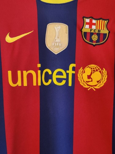 Barcelona Messi 2009 FIFA Club World Cup Hone Jersey #10 Size Large Blue/Red - Picture 2 of 11