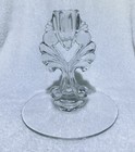 Antique Clear Pressed Glass 5.5” Candle Holder Janice pattern USA made Dining