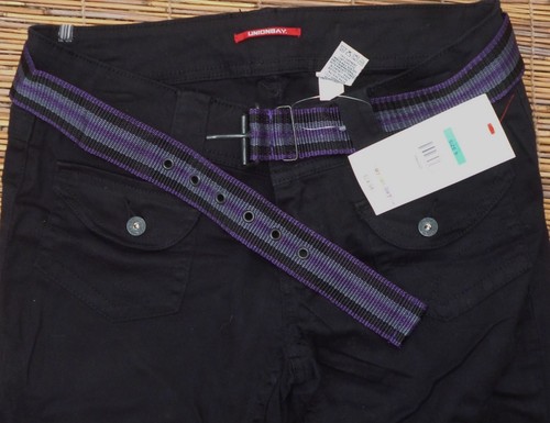 UNIONBAY WOMENS JUNIOR LOW-R DESIGNER STRETCH COTTON TWILL PANTS W/BELT LIST $40 - Picture 8 of 11