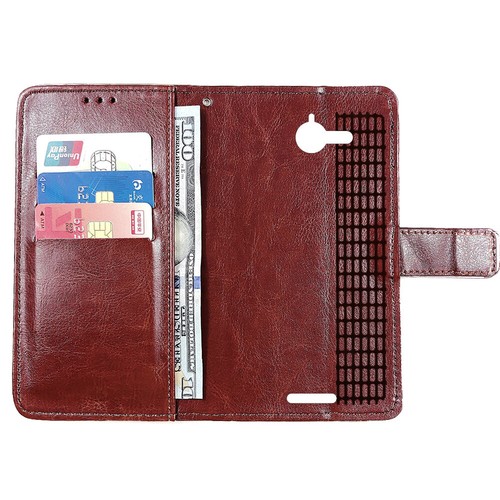 Premium Flip Leder Tasche Hülle Skin Etui für Alcatel Tetra 4G LTE 5041C 5 Zoll - Bild 2 von 18